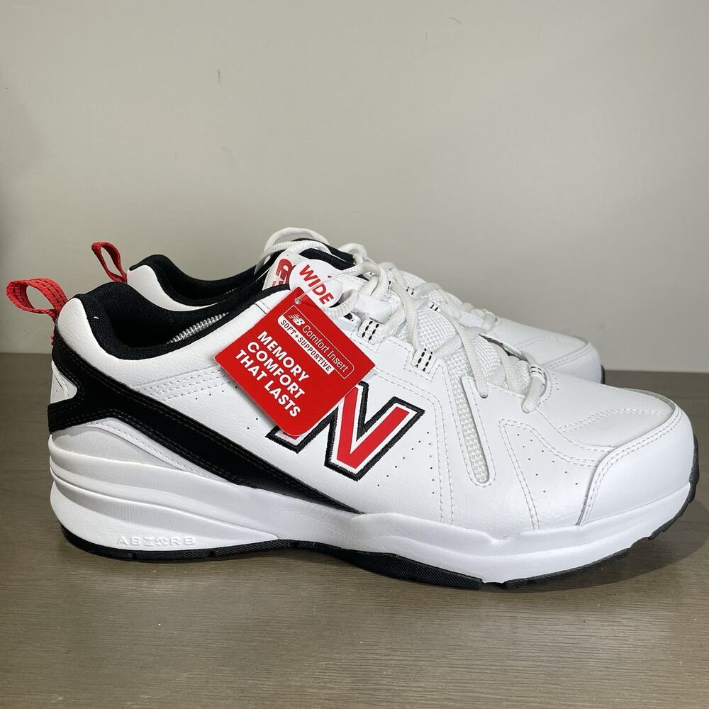 New Balance DEFECT Mens Size 12 X-WIDE Shoes NEW 4E MX608v5 White Black Red
